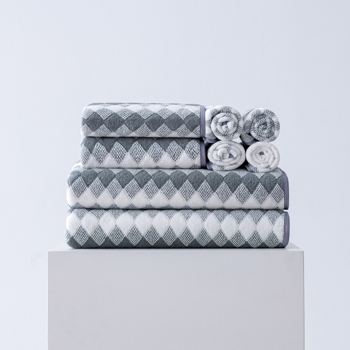 91家纺网 家纺一手货源 找家纺 （总）彩虹毛巾 加厚珊瑚绒毛巾浴巾套装三色格珊瑚绒吸水干发巾跨境外贸毛巾浴巾两件套女生洗澡毛浴巾方巾毛巾浴巾三件套