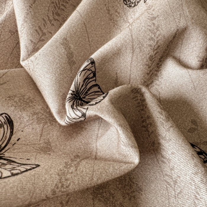 91家纺网 家纺一手货源 找家纺 舒慕家纺 2025新款全棉磨毛花边赫本风磨毛四件套（送高端包装） 梦蝶-咖