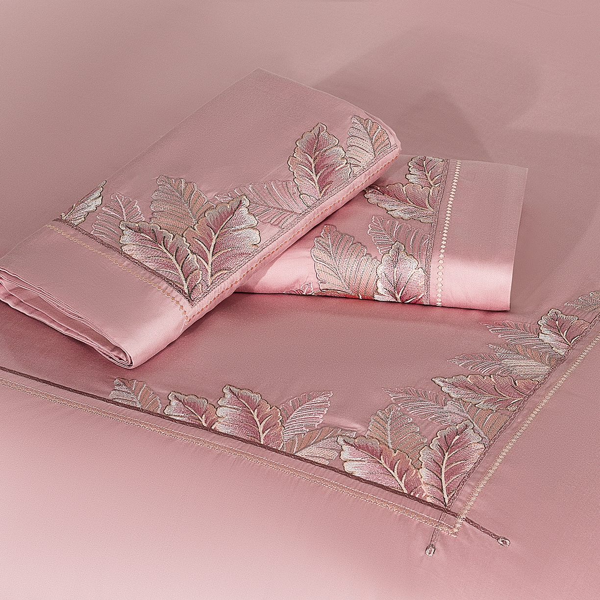 91家纺网 家纺一手货源 找家纺 高大尚婚庆馆 2025新款磨毛四件套-蒂凡尼 蒂凡尼-落樱粉