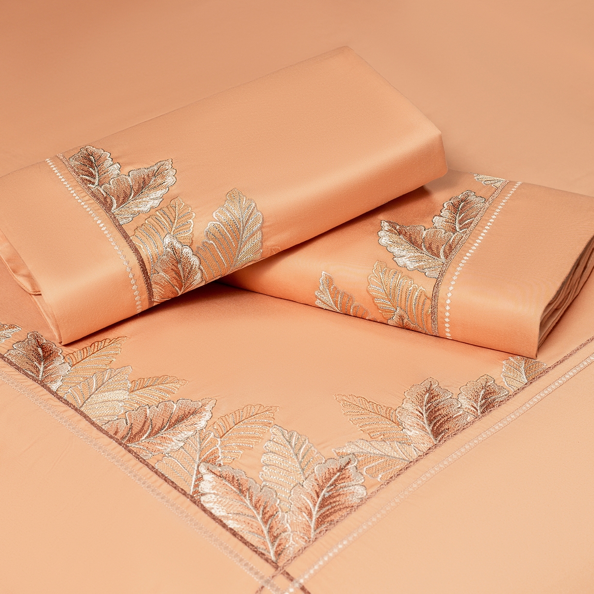 91家纺网 家纺一手货源 找家纺 高大尚婚庆馆 2025新款磨毛四件套-蒂凡尼 蒂凡尼-南瓜橘