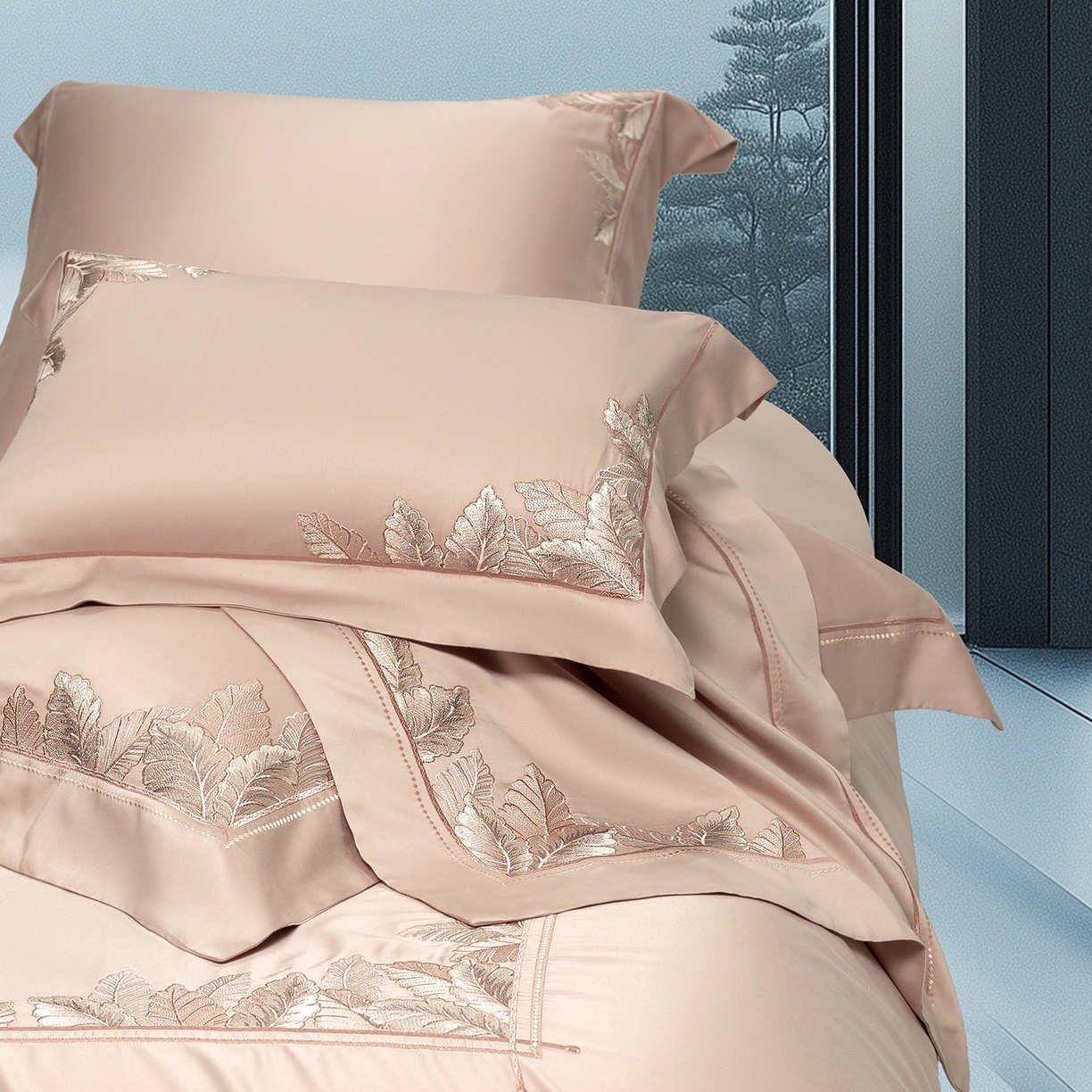 91家纺网 家纺一手货源 找家纺 高大尚婚庆馆 2025新款磨毛四件套-蒂凡尼 蒂凡尼-香槟金