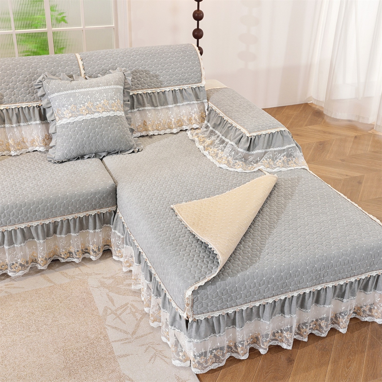 91家纺网 家纺一手货源 找家纺 （总）共鸣沙发垫 2025新款羊毛尼沙发垫