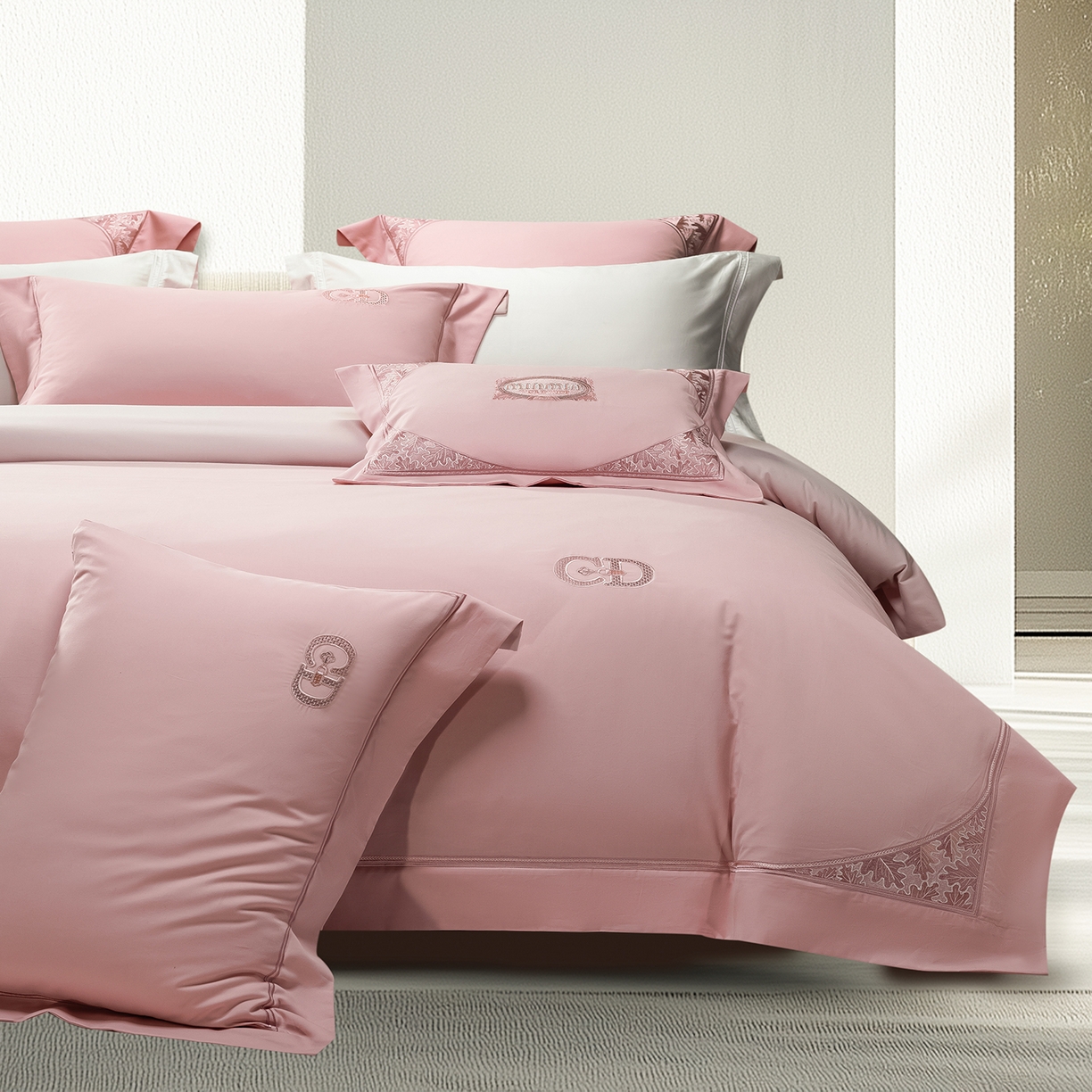 91家纺网 家纺一手货源 找家纺 （总）高大尚婚庆馆 2025新款长绒棉磨毛四件套-贝罗