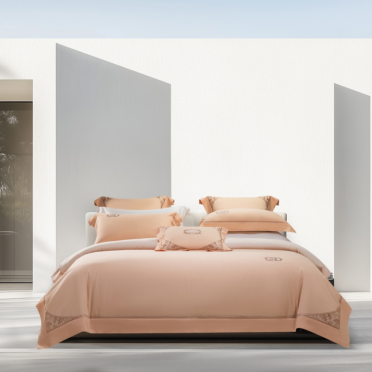 91家纺网 家纺一手货源 找家纺 （总）高大尚婚庆馆 2025新款长绒棉磨毛四件套-贝罗