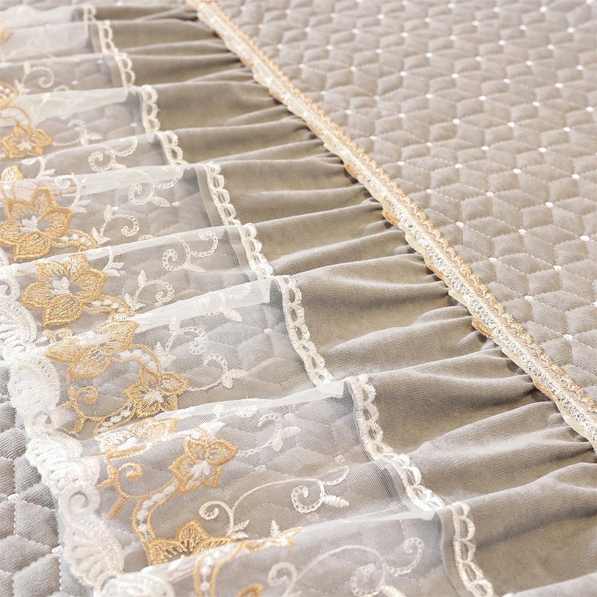 91家纺网 家纺一手货源 找家纺 共鸣沙发垫 2025新款羊毛尼沙发垫 羊毛尼灰色