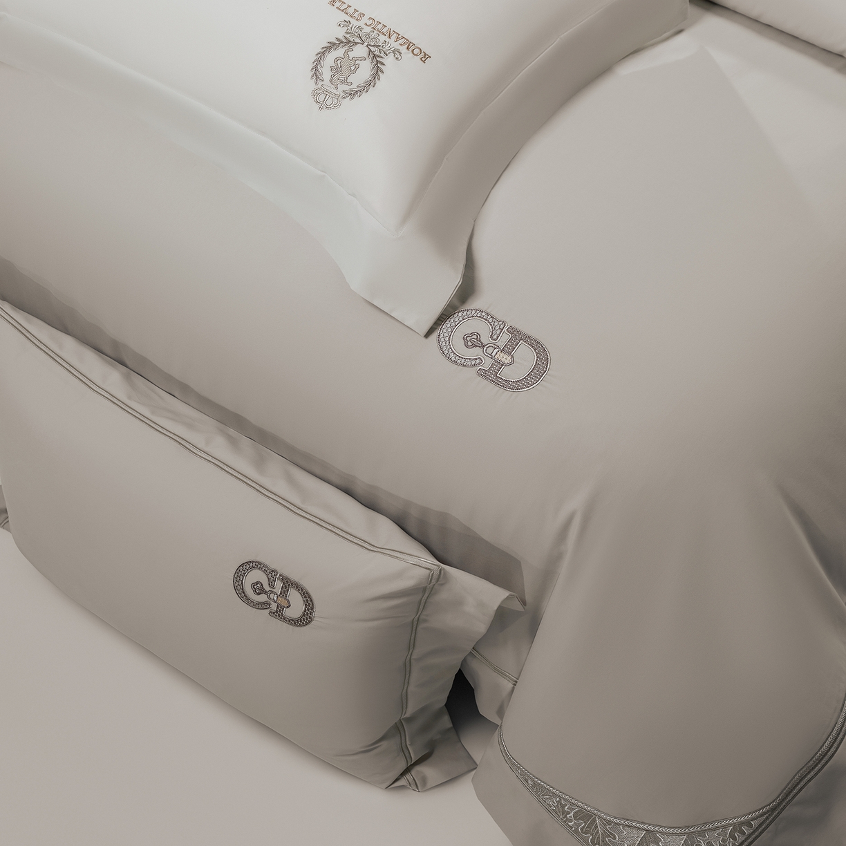 91家纺网 家纺一手货源 找家纺 高大尚婚庆馆 2025新款长绒棉磨毛四件套-贝罗 贝罗-香槟金