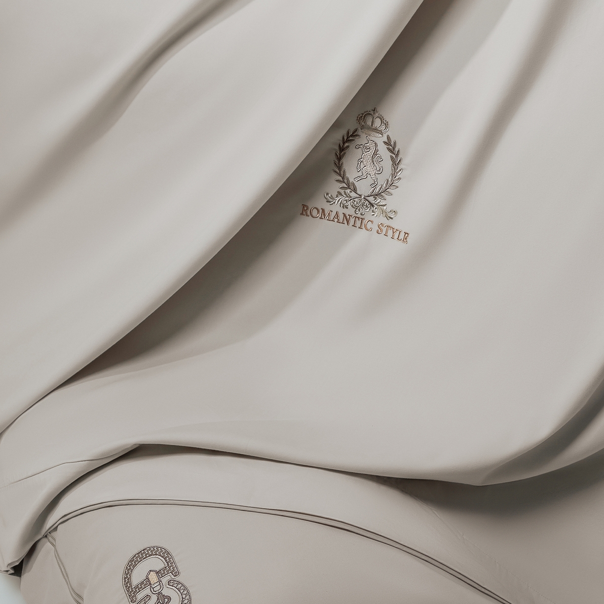 91家纺网 家纺一手货源 找家纺 高大尚婚庆馆 2025新款长绒棉磨毛四件套-贝罗 贝罗-香槟金