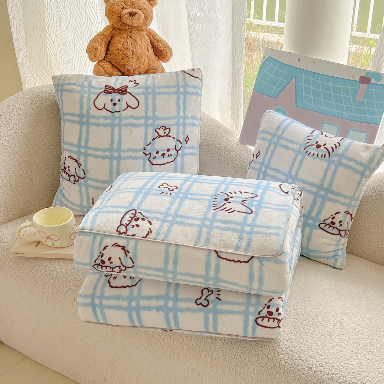 91家纺网 家纺一手货源 找家纺 （总）番茄+ 2025新款加厚牛奶绒小王子抱枕