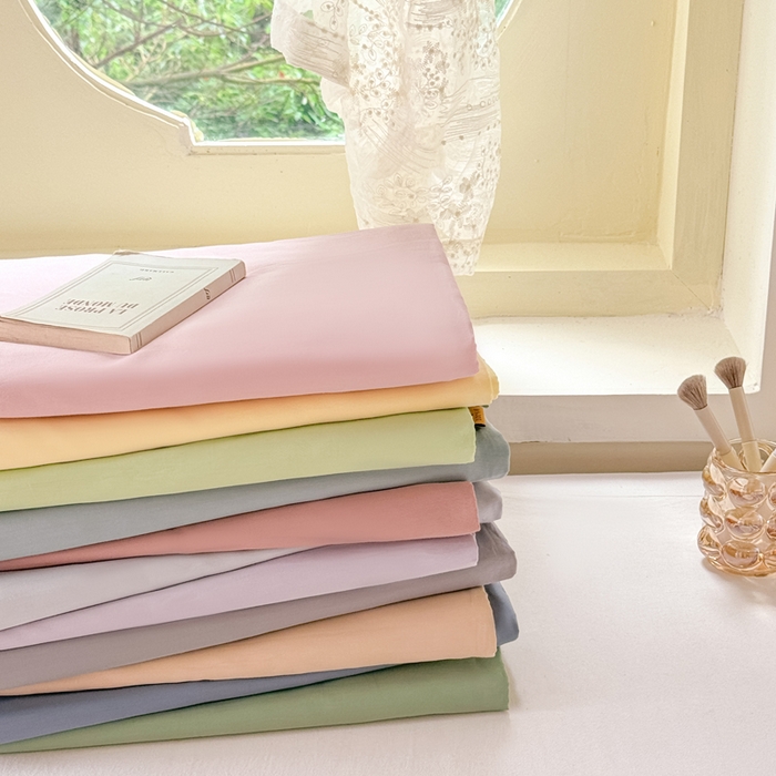 91家纺网 家纺一手货源 找家纺 凡客家居 2025新款全棉纯色简约单品床单系列 组合图