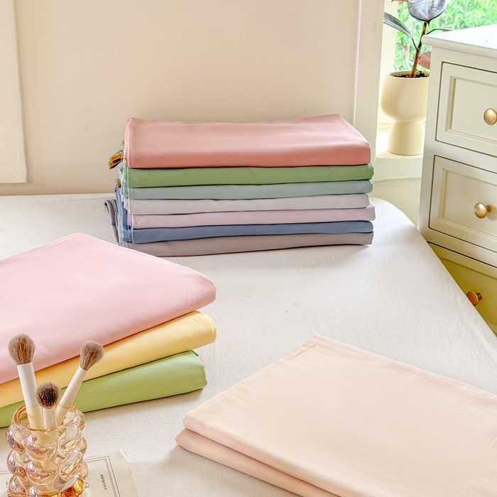 91家纺网 家纺一手货源 找家纺 凡客家居 2025新款全棉纯色简约单品床单系列 组合图