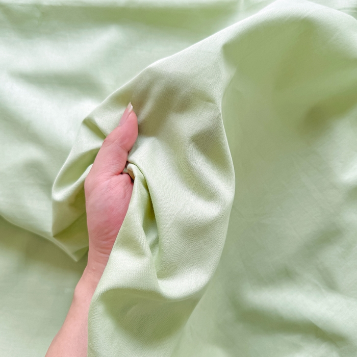 91家纺网 家纺一手货源 找家纺 凡客家居 2025新款全棉纯色简约单品床单系列 嫩芽绿
