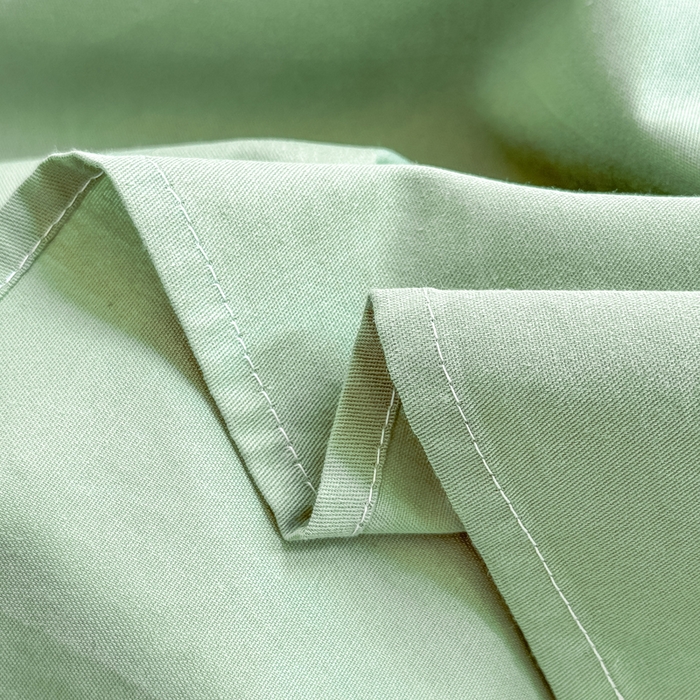 91家纺网 家纺一手货源 找家纺 凡客家居 2025新款全棉纯色简约单品床单系列 中绿