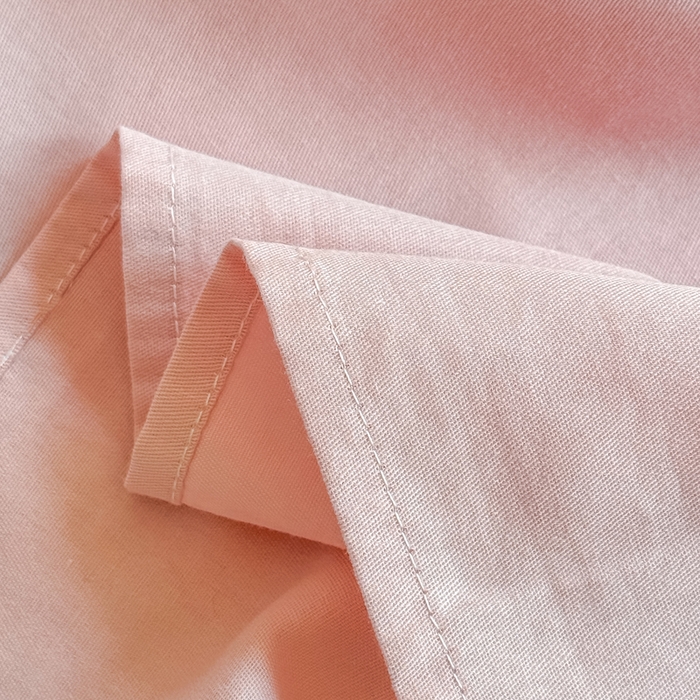 91家纺网 家纺一手货源 找家纺 凡客家居 2025新款全棉纯色简约单品床单系列 仙女粉