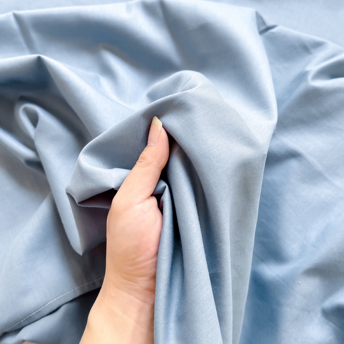 91家纺网 家纺一手货源 找家纺 凡客家居 2025新款全棉纯色简约单品床单系列 蔚蓝