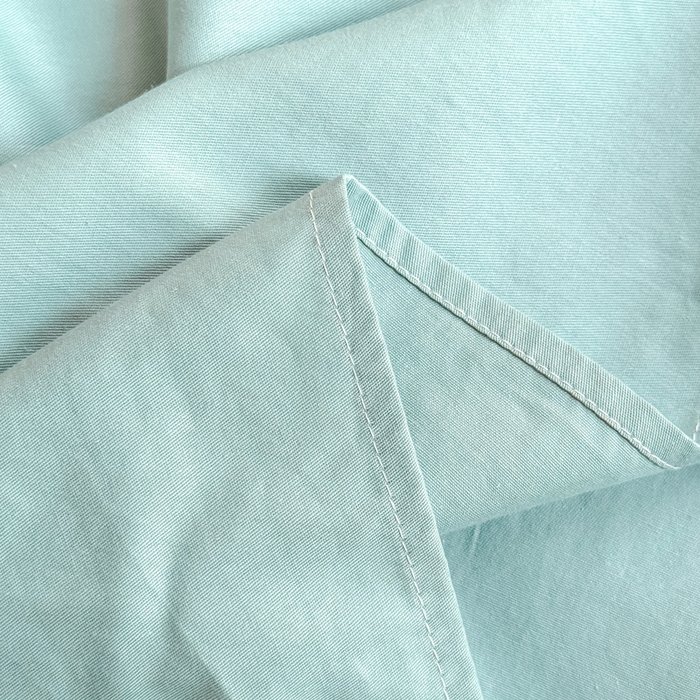 91家纺网 家纺一手货源 找家纺 凡客家居 2025新款全棉纯色简约单品床单系列 氧气蓝