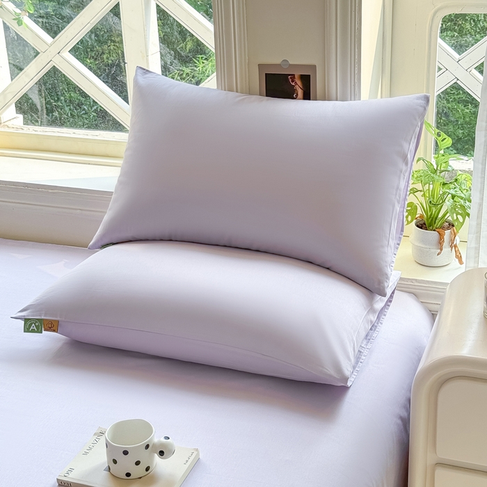 91家纺网 家纺一手货源 找家纺 凡客家居 2025新款全棉纯色简约单品床单系列 丁香紫