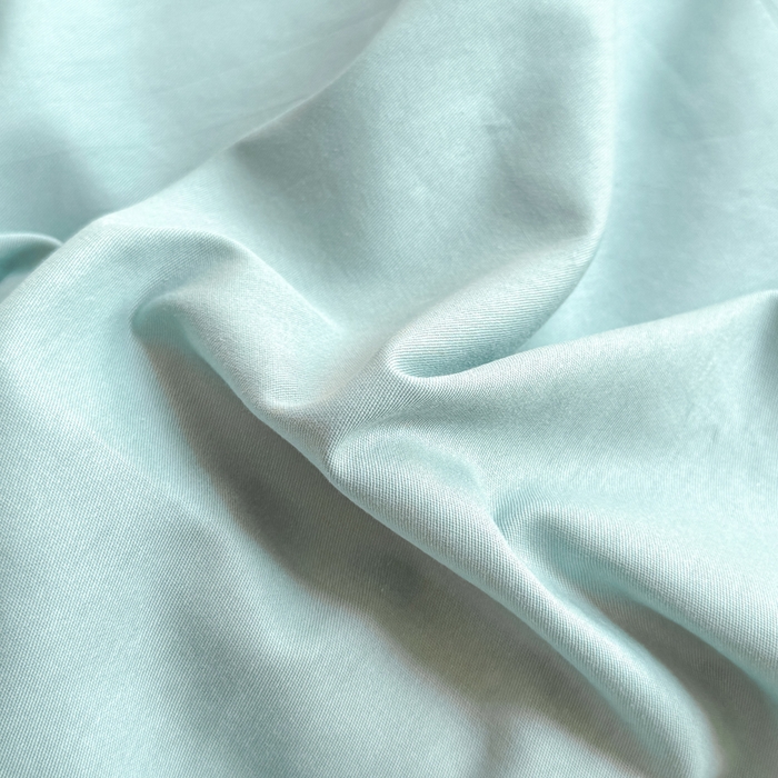 91家纺网 家纺一手货源 找家纺 凡客家居 2025新款全棉纯色简约单品床单系列 氧气蓝