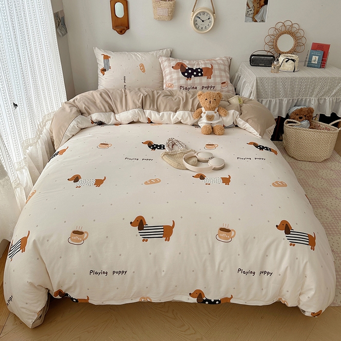 91家纺网 家纺一手货源 找家纺 （总）桃心家居 2025新款云柔水洗棉毛巾绣大豆单夏被夏被四件套