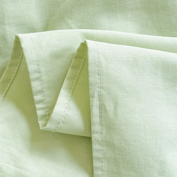 91家纺网 家纺一手货源 找家纺 凡客家居 2025新款全棉纯色简约单品床单系列 嫩芽绿