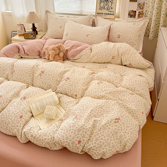 91家纺网 家纺一手货源 找家纺 （总）仟网汇 2025新款古法水洗棉小布袋四件套