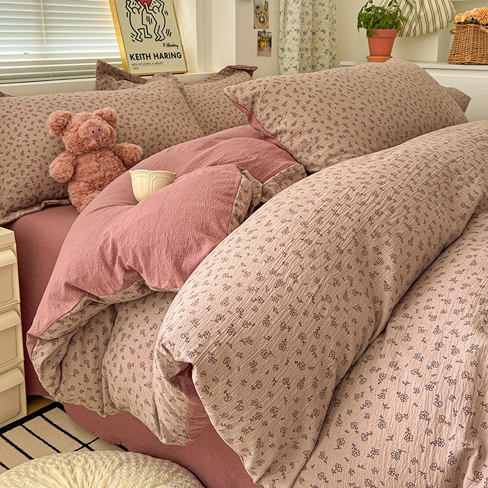 91家纺网 家纺一手货源 找家纺 （总）仟网汇 2025新款古法水洗棉小布袋四件套