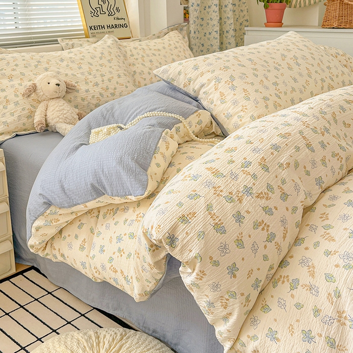 91家纺网 家纺一手货源 找家纺 （总）仟网汇 2025新款古法水洗棉小布袋四件套