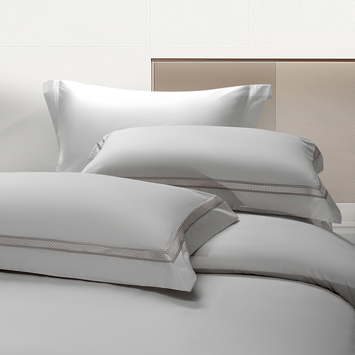 91家纺网 家纺一手货源 找家纺 高大尚婚庆馆 2025新款长绒棉磨毛四件套-纪梵希 纪梵希-绅士灰