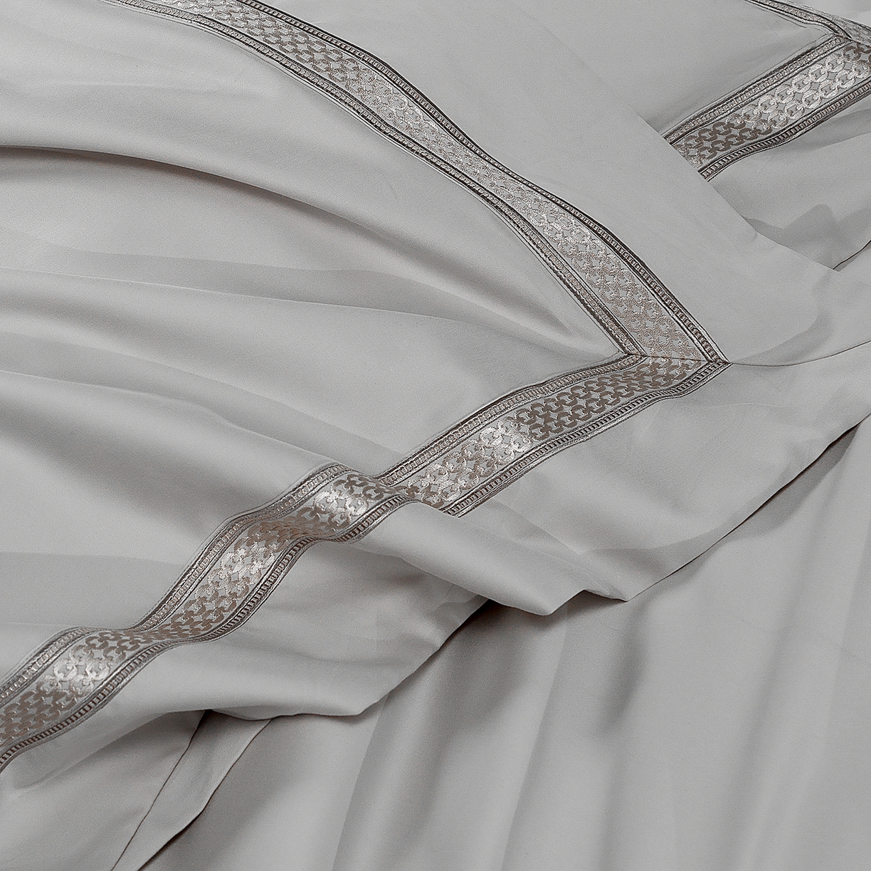 91家纺网 家纺一手货源 找家纺 高大尚婚庆馆 2025新款长绒棉磨毛四件套-纪梵希 纪梵希-绅士灰