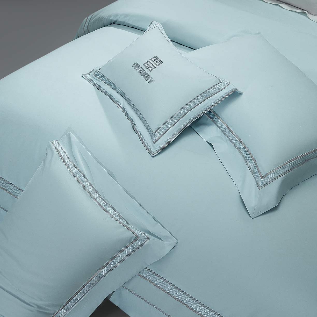 91家纺网 家纺一手货源 找家纺 高大尚婚庆馆 2025新款长绒棉磨毛四件套-纪梵希 纪梵希-水晶兰