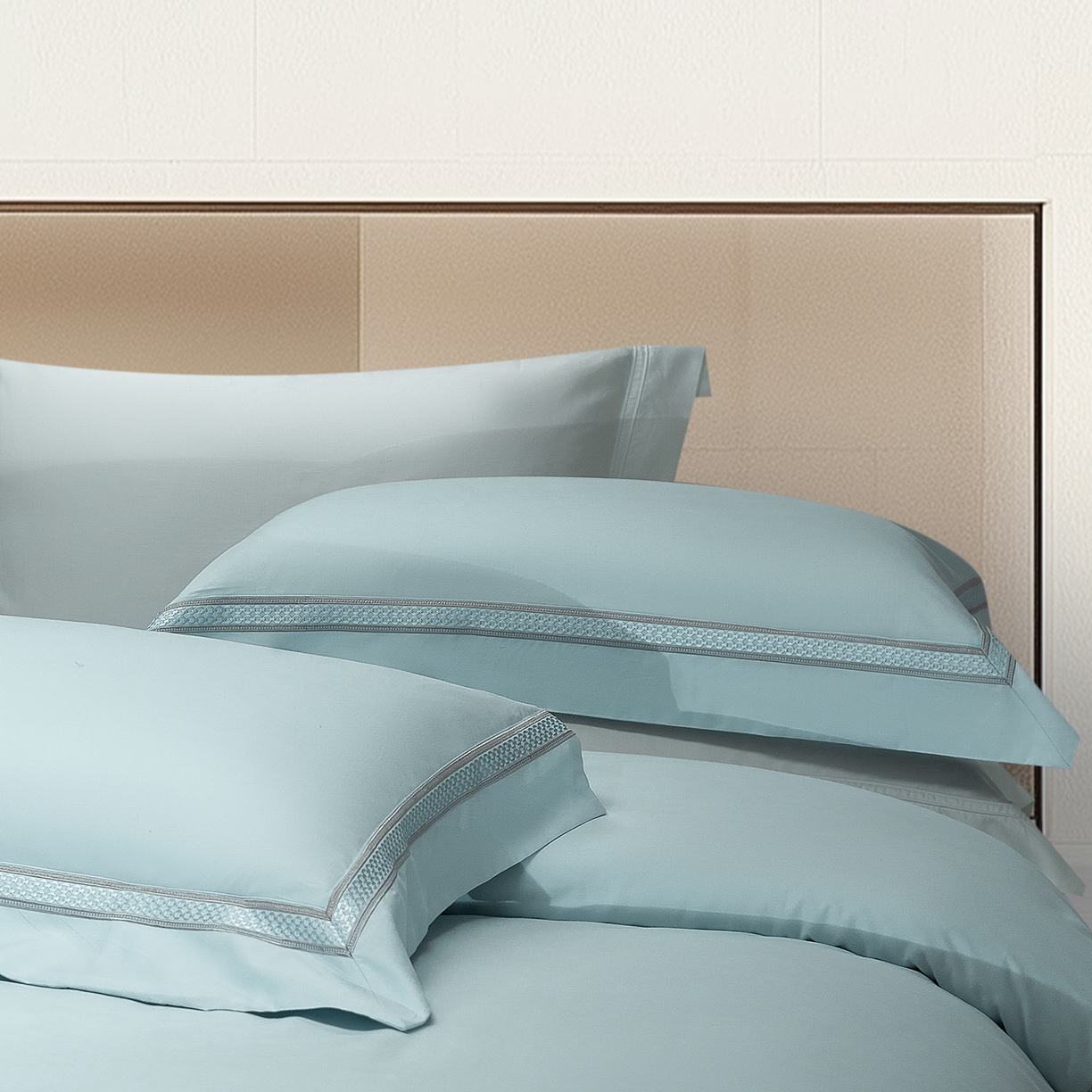 91家纺网 家纺一手货源 找家纺 高大尚婚庆馆 2025新款长绒棉磨毛四件套-纪梵希 纪梵希-水晶兰