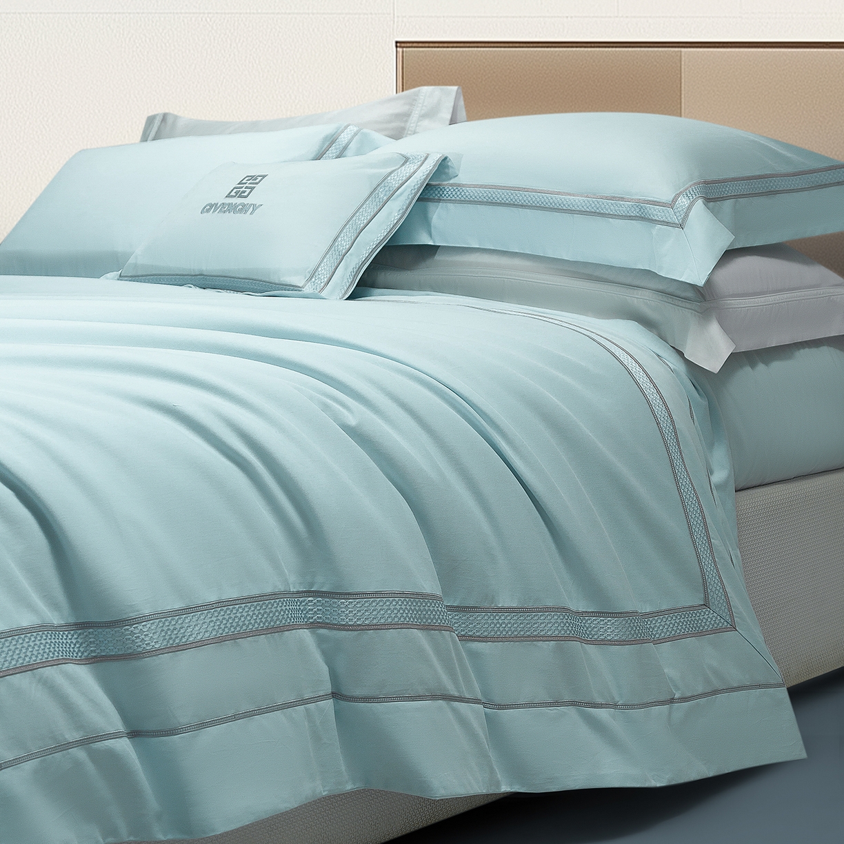 91家纺网 家纺一手货源 找家纺 高大尚婚庆馆 2025新款长绒棉磨毛四件套-纪梵希 纪梵希-水晶兰