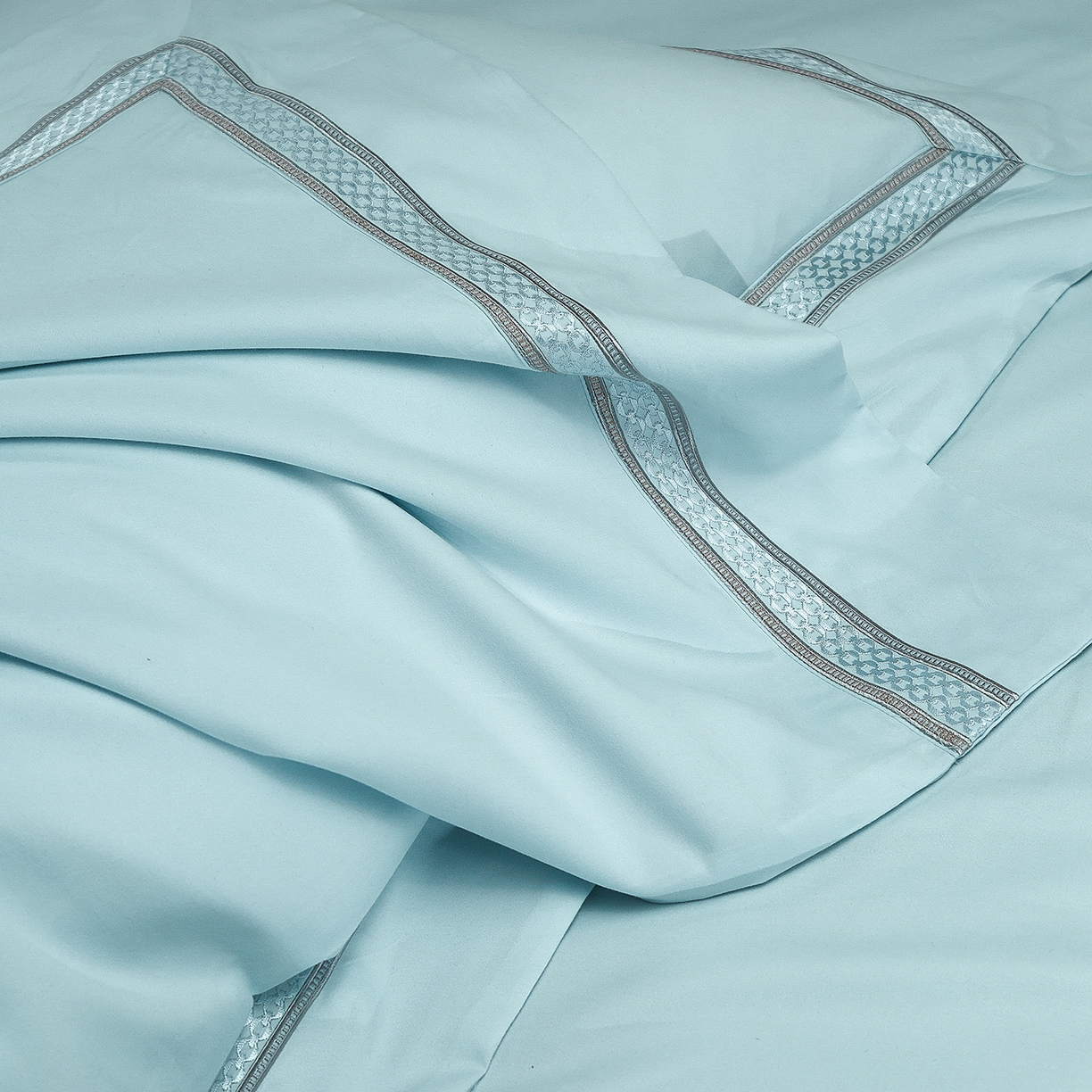 91家纺网 家纺一手货源 找家纺 高大尚婚庆馆 2025新款长绒棉磨毛四件套-纪梵希 纪梵希-水晶兰