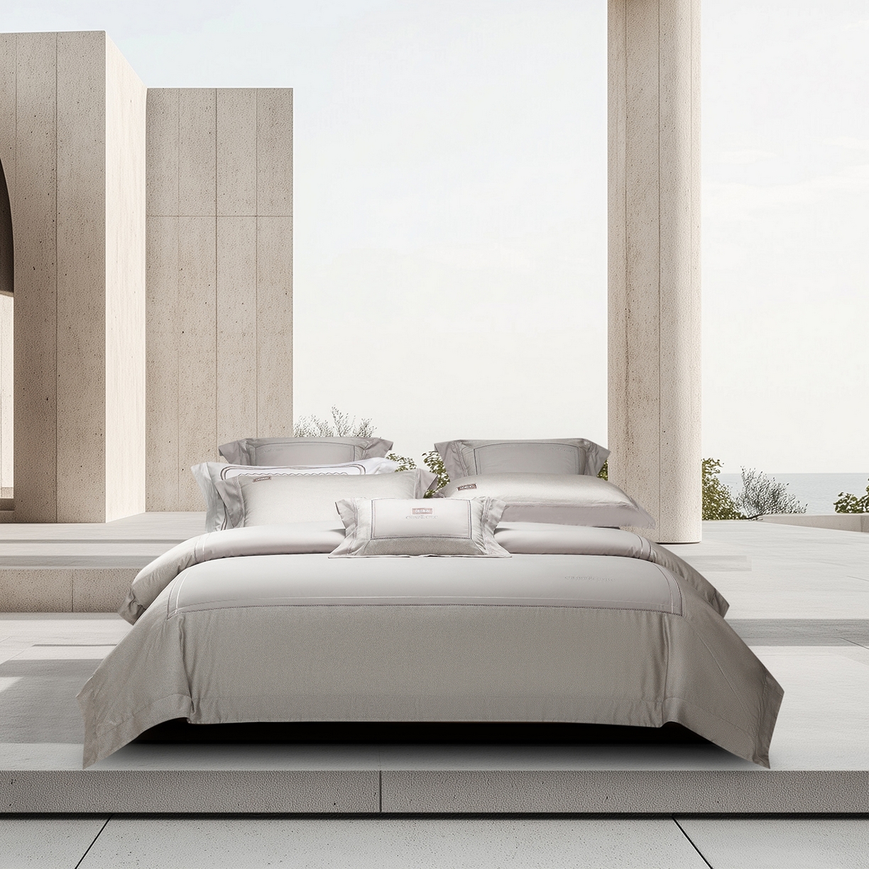 91家纺网 家纺一手货源 找家纺 （总）高大尚婚庆馆 2025新款长绒棉磨毛四件套-迪澳