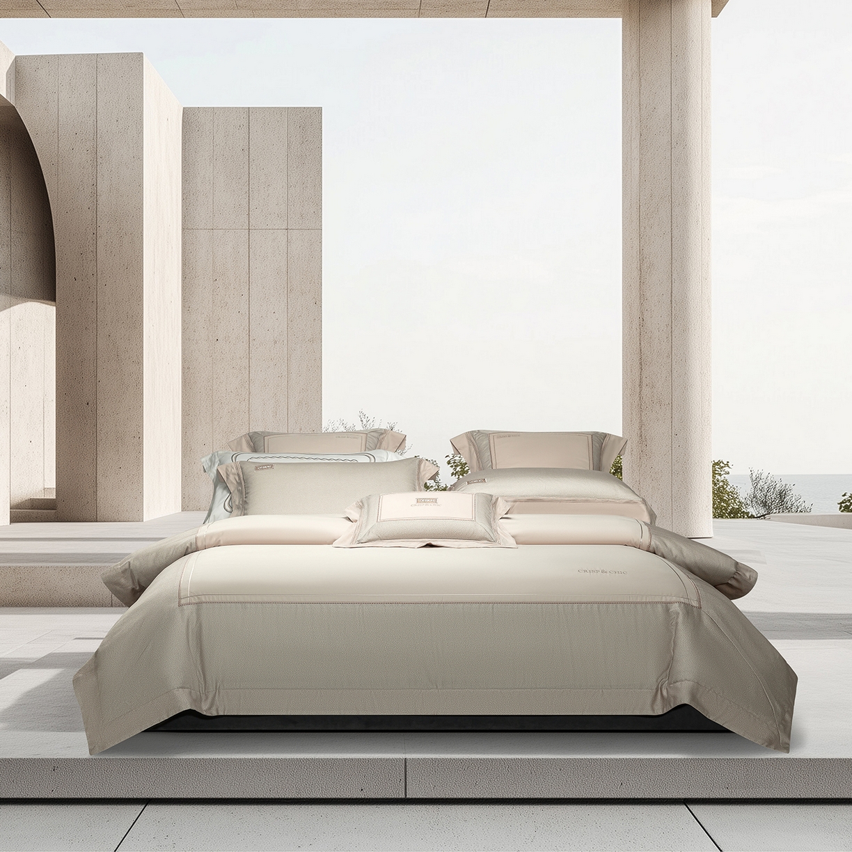 91家纺网 家纺一手货源 找家纺 （总）高大尚婚庆馆 2025新款长绒棉磨毛四件套-迪澳