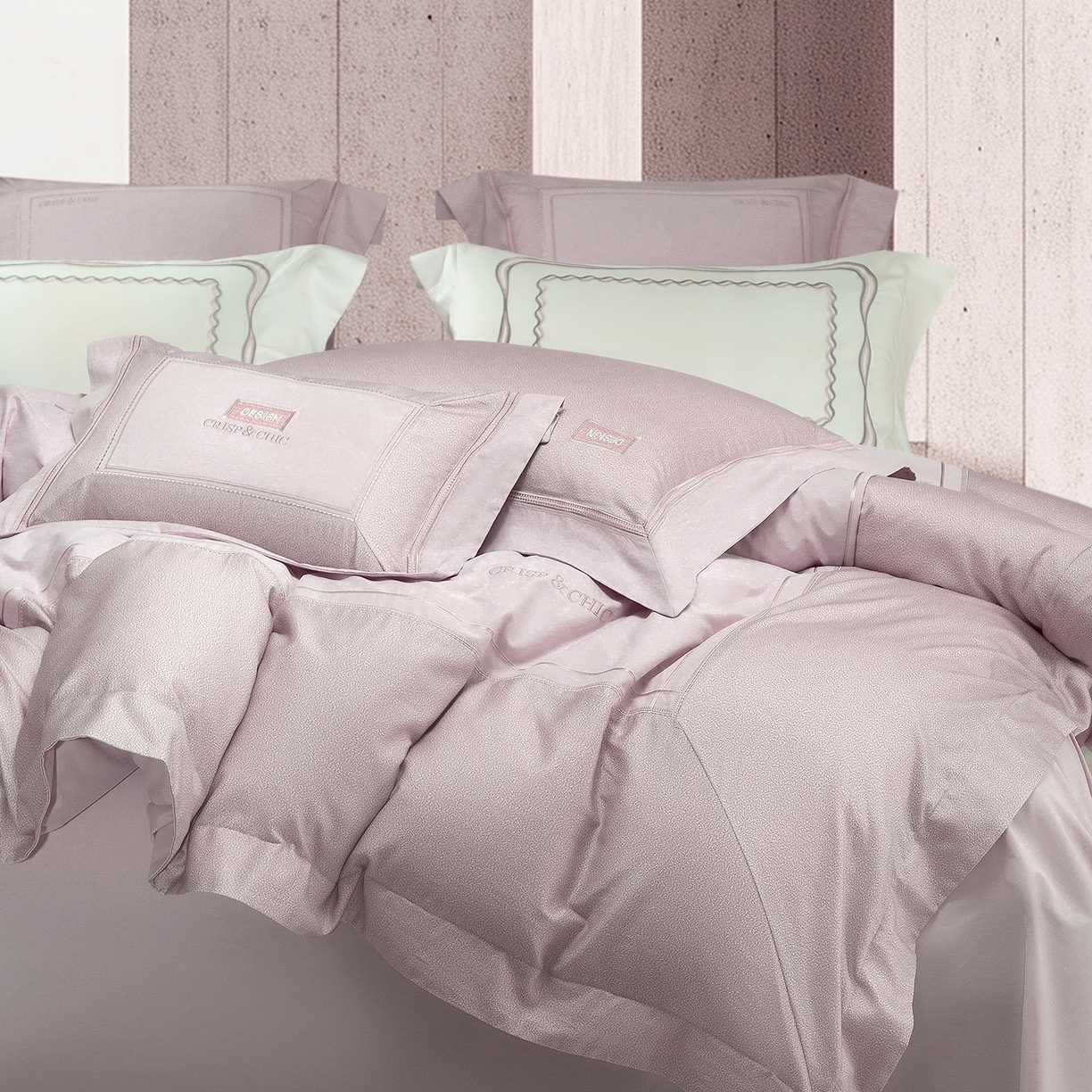 91家纺网 家纺一手货源 找家纺 高大尚婚庆馆 2025新款长绒棉磨毛四件套-迪澳 MXG迪澳-淡雅紫