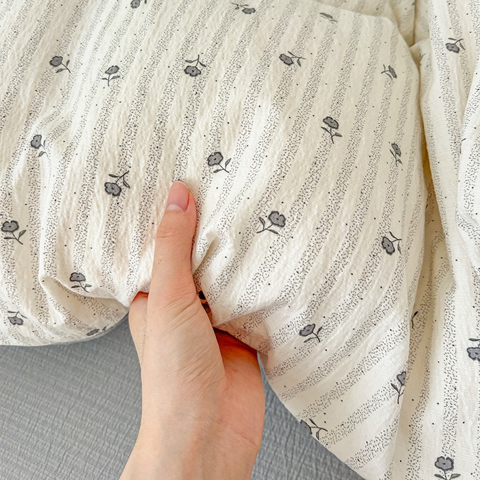 91家纺网 家纺一手货源 找家纺 仟网汇 2025新款古法水洗棉小布袋四件套 山茶花