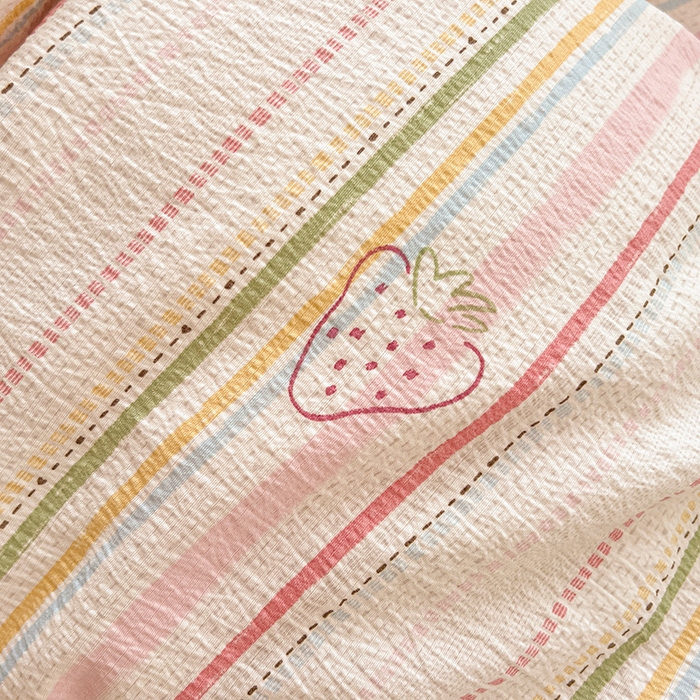 91家纺网 家纺一手货源 找家纺 仟网汇 2025新款古法水洗棉小布袋四件套 小草莓