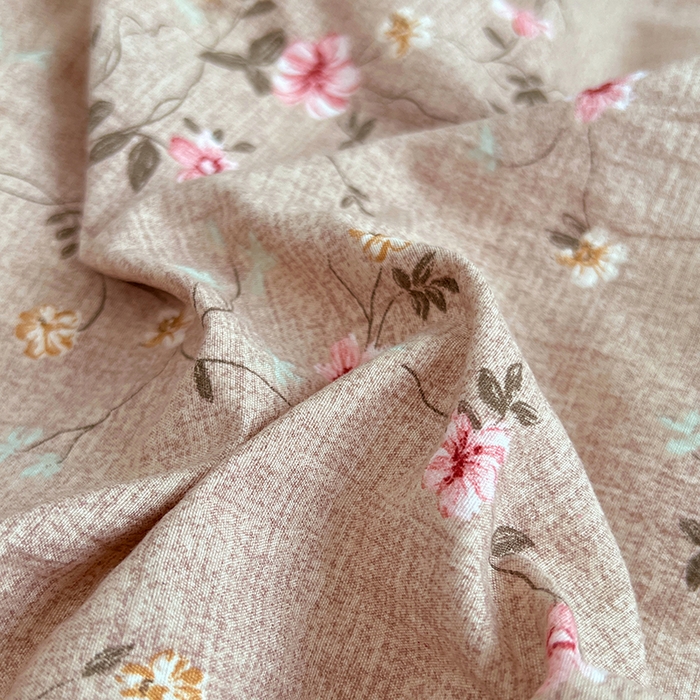 91家纺网 家纺一手货源 找家纺 优尚佳生活馆 2025秋冬新款高克重亚麻复古侘季风复麻系列四件套 柔粉蔓香