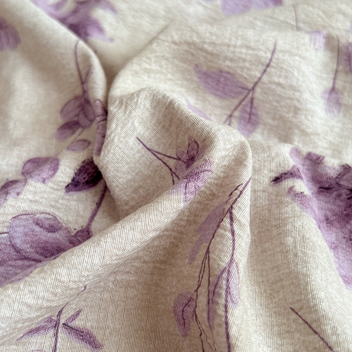 91家纺网 家纺一手货源 找家纺 优尚佳生活馆 2025秋冬新款高克重亚麻复古侘季风复麻系列四件套 紫菀