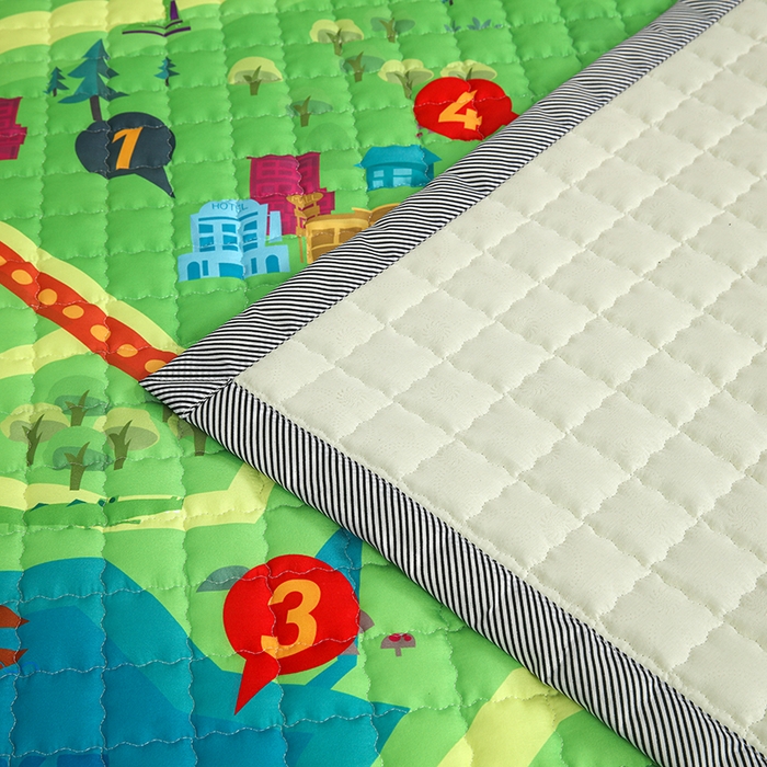 91家纺网 家纺一手货源 找家纺 （总）沁童家纺 北欧风长方形加厚地垫儿童爬爬垫