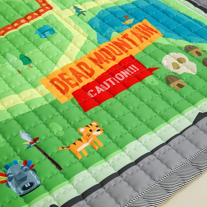 91家纺网 家纺一手货源 找家纺 （总）沁童家纺 北欧风长方形加厚地垫儿童爬爬垫