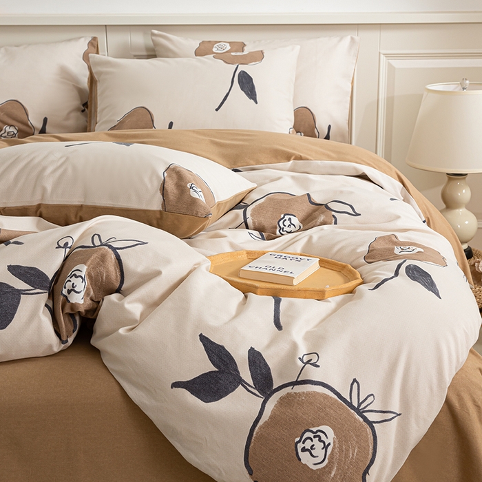 91家纺网 家纺一手货源 找家纺 （总）绫韵家纺 2025秋冬新款印花全棉磨毛冬季加厚纯棉磨毛三件套四件套系列