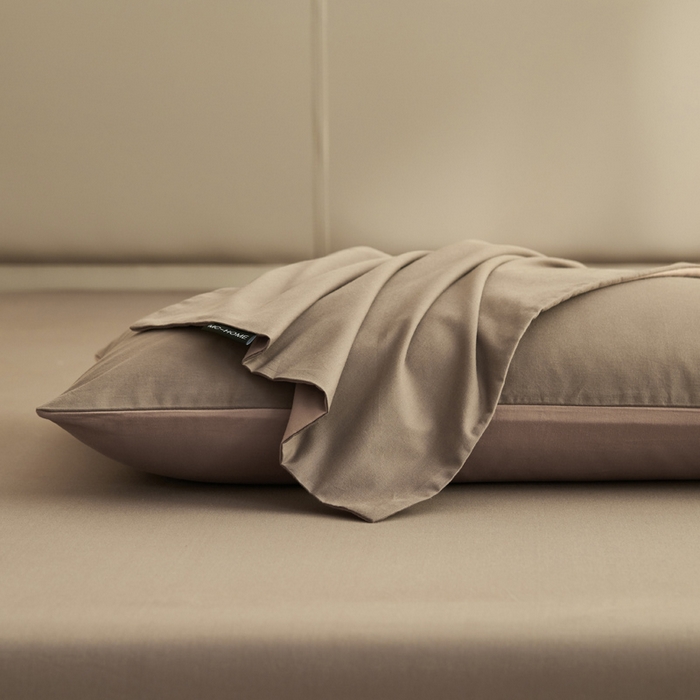 91家纺网 家纺一手货源 找家纺 晨晨家纺 2025新款全棉水洗棉床笠 暖木棕