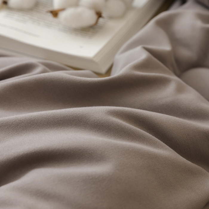 91家纺网 家纺一手货源 找家纺 雯雨家纺 2025新款100%水洗棉棉花冬被 新疆棉-灰色