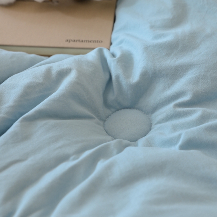 91家纺网 家纺一手货源 找家纺 雯雨家纺 2025新款100%水洗棉棉花冬被 新疆棉-浅绿