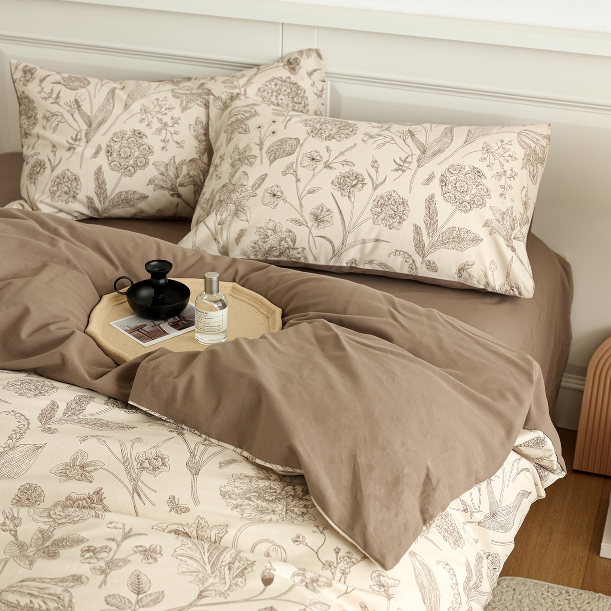 91家纺网 家纺一手货源 找家纺 绫韵家纺 2025秋冬新款印花全棉磨毛冬季加厚纯棉磨毛三件套四件套系列 爱意浓