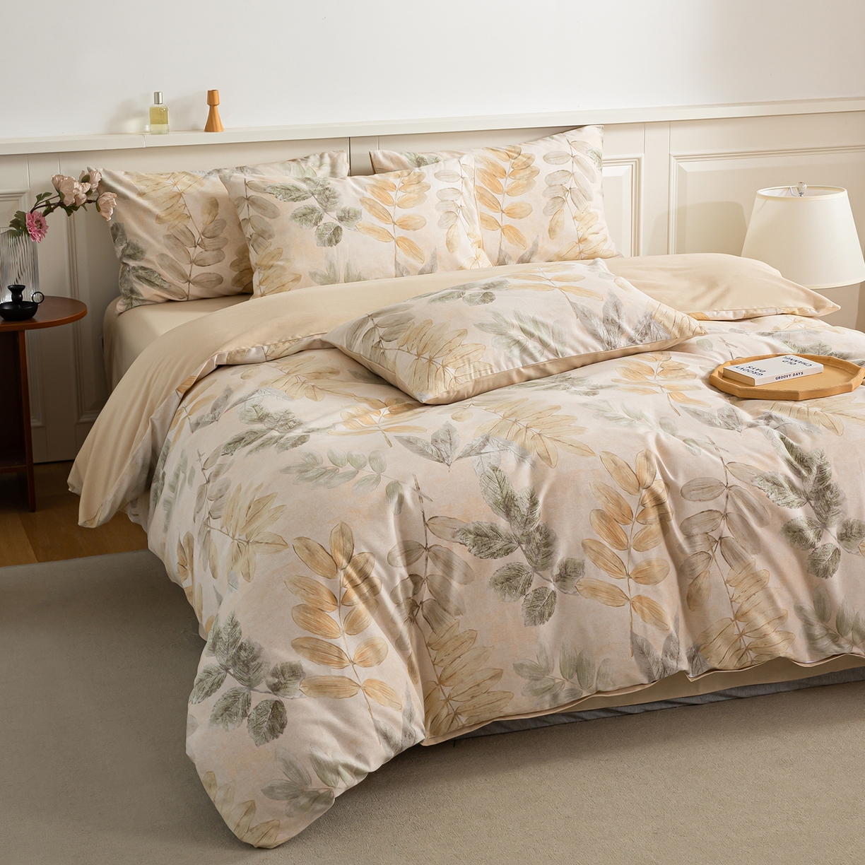 91家纺网 家纺一手货源 找家纺 绫韵家纺 2025秋冬新款印花全棉磨毛冬季加厚纯棉磨毛三件套四件套系列 春派