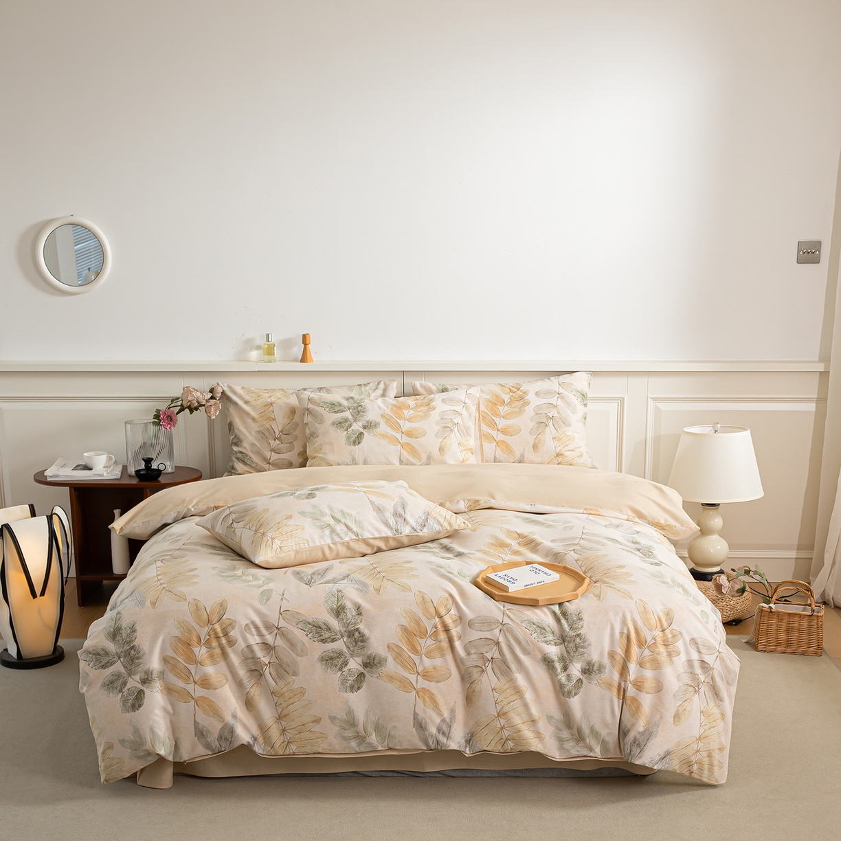 91家纺网 家纺一手货源 找家纺 绫韵家纺 2025秋冬新款印花全棉磨毛冬季加厚纯棉磨毛三件套四件套系列 春派