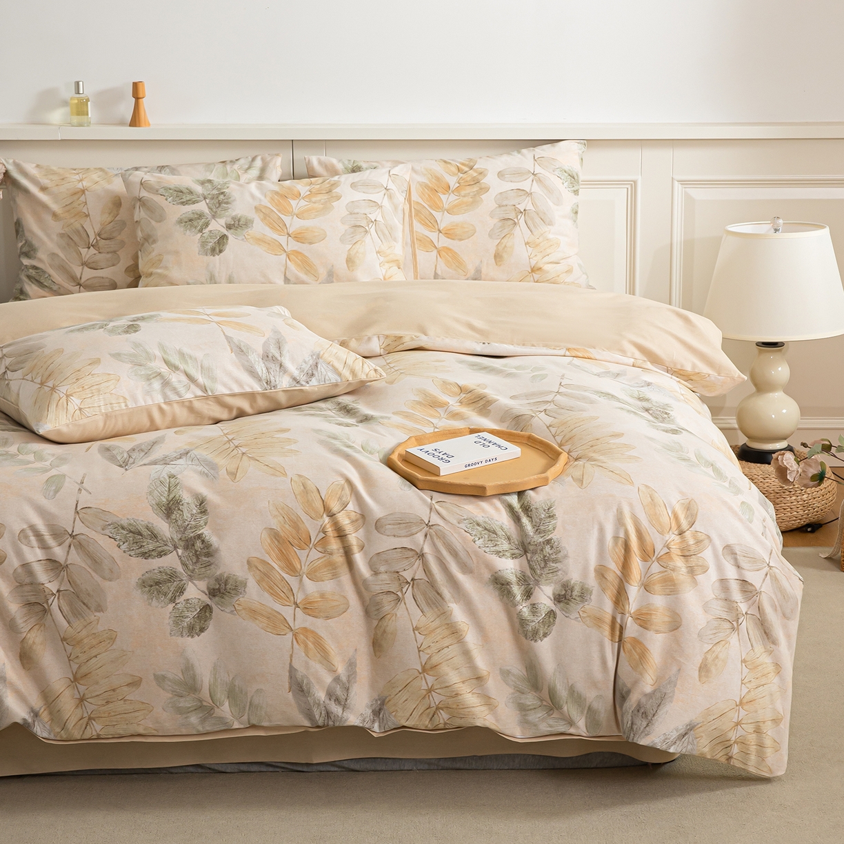 91家纺网 家纺一手货源 找家纺 绫韵家纺 2025秋冬新款印花全棉磨毛冬季加厚纯棉磨毛三件套四件套系列 春派