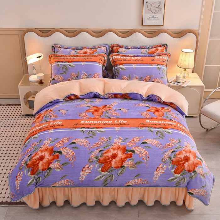 91家纺网 家纺一手货源 找家纺 （总）佳品居 2025新款7斤牛奶绒四件套